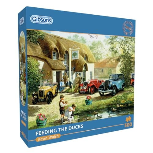 Gibsons Legpuzzel Feeding the Ducks - 500 stukjes - Kleurrijk karton