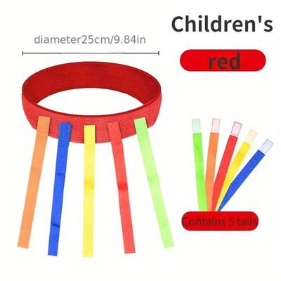 Kindergarten Catching Tail Training Belt Active Outdoor Teamwork Game For Kids children red