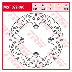 TRW, Motorrad Zubehör, ZF Hinterradbremsscheibe für Ducati Hypermotard 796 (2010–2012), Monster 800 (2005–2007), 848