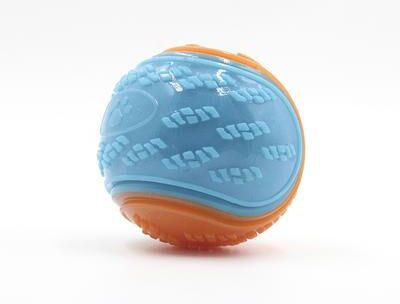 Happy Pet Pantry BiteBounce Interactive Squeaky Dental Ball For Dogs blue