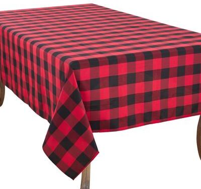 Saro Lifestyle Casual Buffalo Plaid Tablecloth