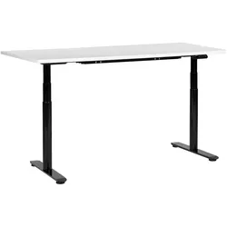 SCHREIBTISCH weißschwarz 160/72 cm elektrisch höhenverstellbar Destin IV
