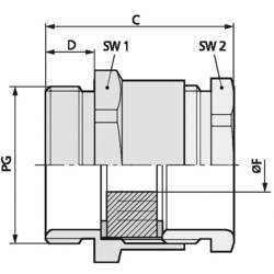 LAPP 52000350 Kabelverschraubung PG29 Messing Messing 50 St.