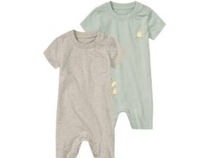 LUPILU® Lot de 2 pyjamas bébé (menthe/beige)