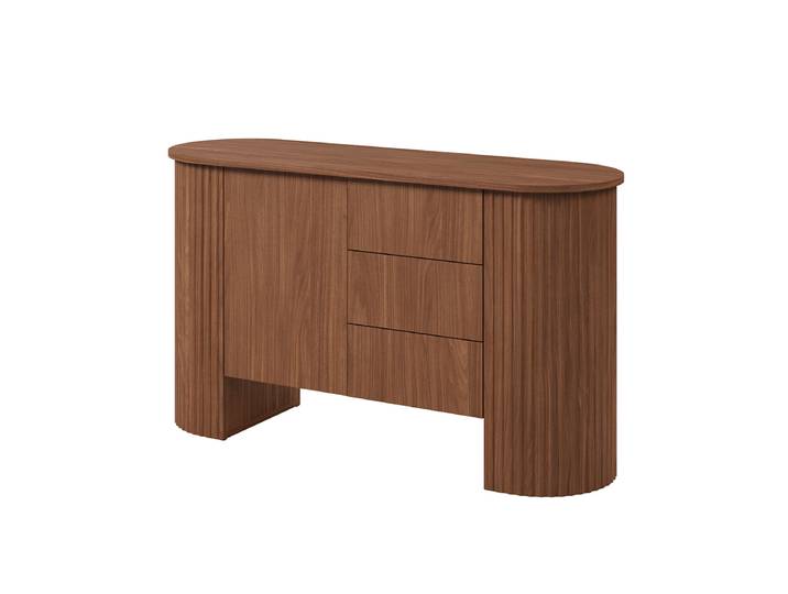 Buffet 1 Porte 3 Tiroirs Canopée Bois Foncé