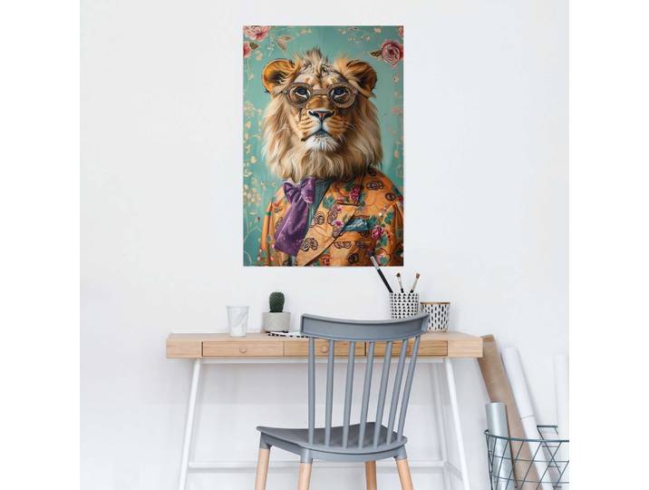 Poster Dandy Lion Portrait Papier Multicolor 61 x 92 x 0cm