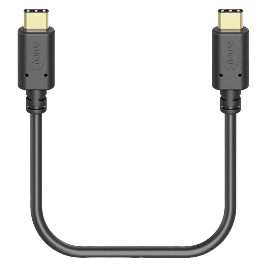 Hama USB-Kabel, USB-C - USB-C, 1,5 m, Schwarz (1.50 m, USB 2.0, 60 W) (00201591)