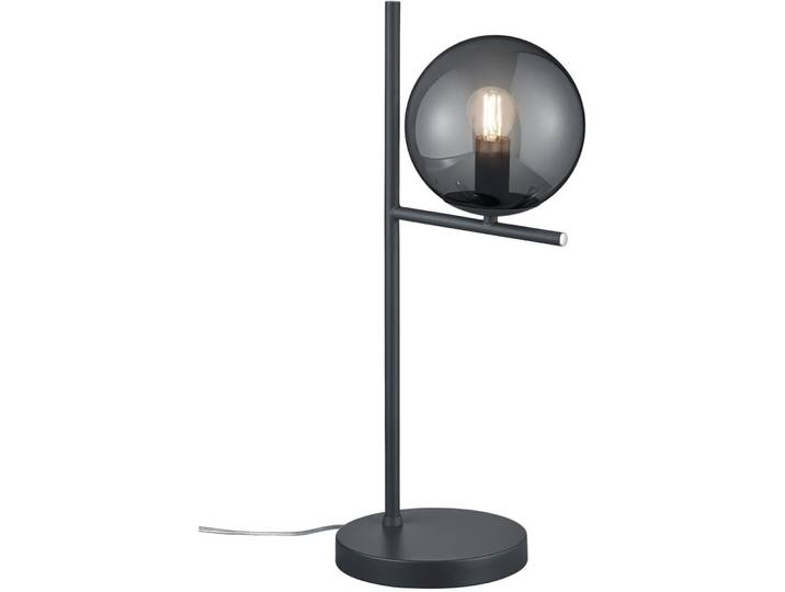 Tischlampe Reya anthrazit Metall H 52 cm