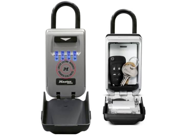 Master Lock Sleutelkluis met verlichte cijfers [Weerbestendig - Buiten] [Met beugel] [Middelgroot] - 5424EURD - Sleutelkluis