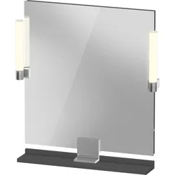 Duravit Sivida Spiegel, chrom, 650x36x650mm, Aufsatzleuchte, Sensorschalter, Netzanschluss, SV7421010490000, Farbe: Graphit matt