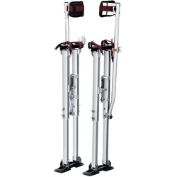 VEVOR Aluminiumstelzen Deckenbau 91,4-126,7cm Höhenverstellbar Arbeitsstelzen Trockenbau 103kg Belastbarkeit Malerstelzen 27-29cm Fußgröße Für Malerarbeit Heimdekoration Baumschnitt Elektroarbeit