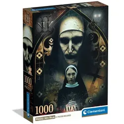 Clementoni - The Nun Puzzle 1000 Teile – Düsteres Horror‐Filmmotiv – Hochwertiges Erwachsenenpuzzle