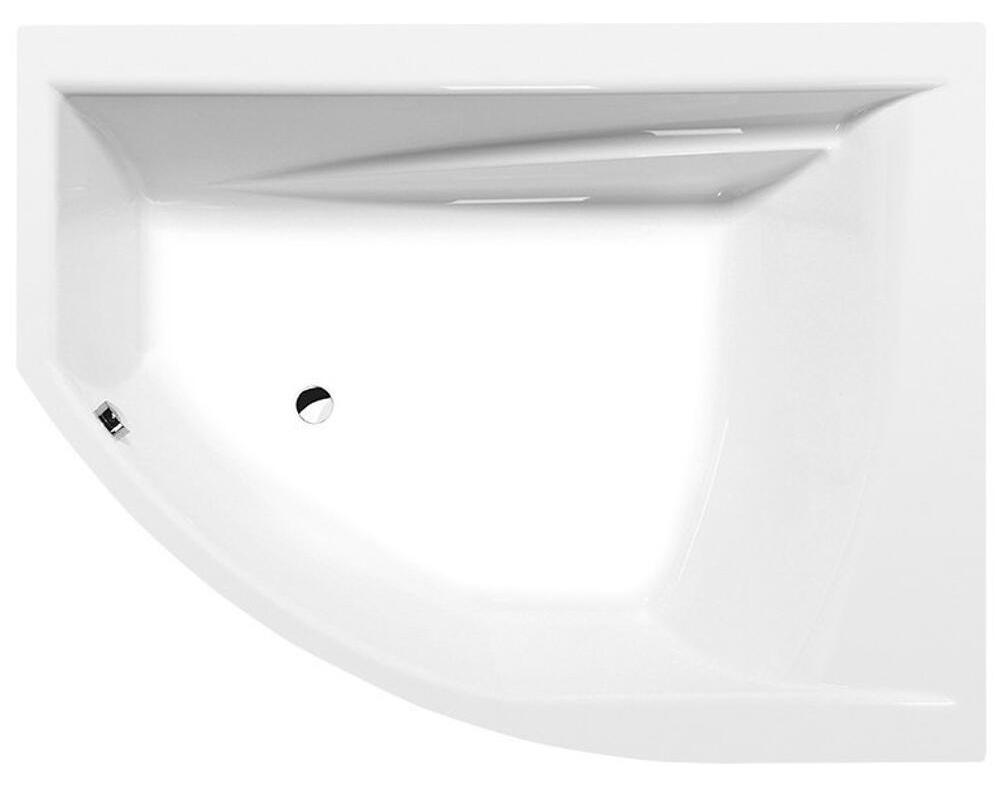 TANDEM R asymmetrische Badewanne 170x130x50cm, rechts, weiß