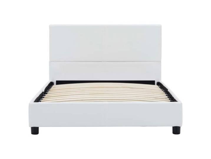 Printemps 2026 Soldes Lit chambre - Grande taille - Cadre de lit simple sans matelas blanc similicuir 90x200 cm 2_818799