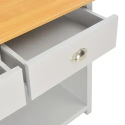 vidaXL Konsolentisch Grau 97 x 35 x 76 cm : Farbe - Grau