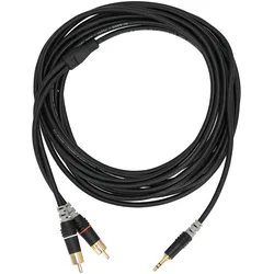 Sommer Cable HBA-3SC2-0600 Stereo Mini-Klinke auf 2 x Cinch 6 mtr. - Y-Kabel