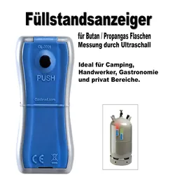 Füllstandsanzeiger grau-blau  für alle Stahlgasflaschen 2,5 33 kg