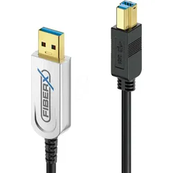 PURE FX-I645-040 - USB 10 Gb/s Glasfaser Kabel, FiberX,  USB-A auf USB-B Stecker, 4