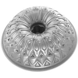 3x Nordic Ware Stained Glass Bundt Pan, Backform, Silber