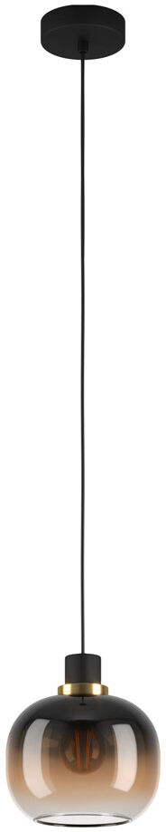 George Oliver Laurent 1 - Light Single Pendant Black/Brown 110cm H X 78cm W X 15cm D
