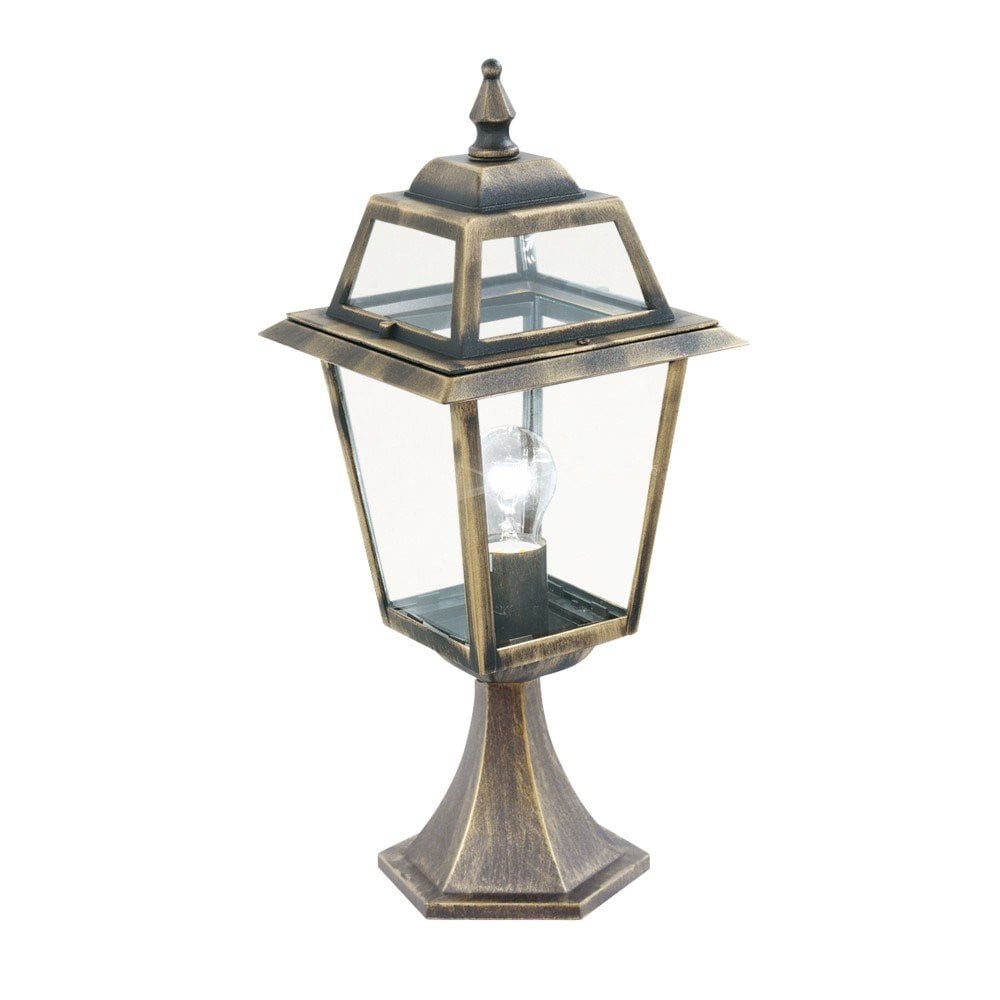 Searchlight New Orleans Landelijke terraslamp met lantaarnstijl in zwart, brons of goud/messing