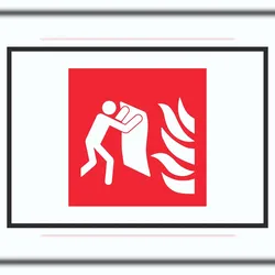 HB-Druck Feuerlöschdecke Symbol Schild A1 (594x841mm)