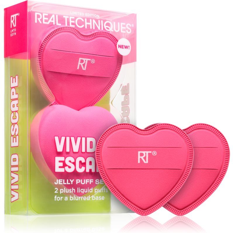 Real Techniques Vivid Escape All About that Base Puff Set éponge à maquillage