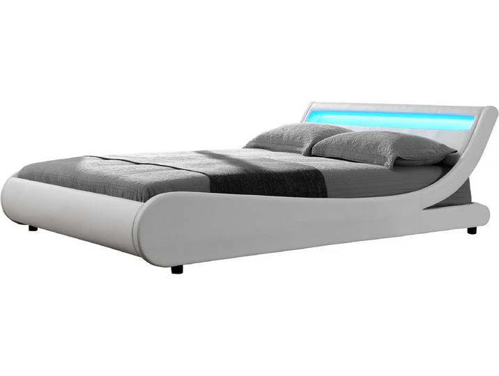 Lit LED Natacha - 160 x 200 cm - Blanc