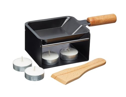 Artesà Mini Raclette Grill Cheese Individual Set voor 2 personen, zwart