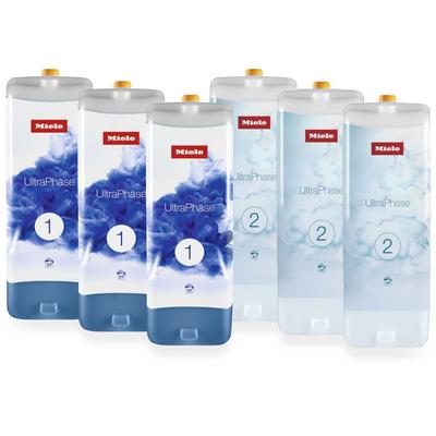 MIELE Feinwaschmittel "Set 6x Miele UltraPhase", transparent, 6 Stk., Reinigungsmittel, bestehend aus UltraPhase 1 und 2 – Halbjahresvorrat