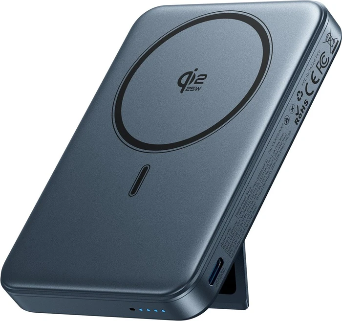 Vention Qi2.2 10000mAh Magnetic Wireless Power Bank (USB-C + USB-C/Wireless) 45W Gray