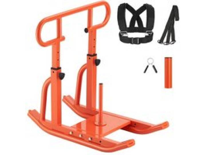 VEVOR Gewichtsschlitten Kraftschlitten Krafttrainingsschlitten zur Verbesserung der Geschwindigkeit bei sportlichen Übungen, Fitnessgerät mit Griff, kompatibel mit 25/51 mm Gewichtsscheiben