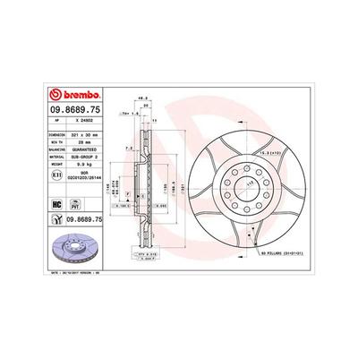MAGNETI MARELLI Bremsscheibe 360406001805 innenbelüftet-Belüftung mit tropfenförmigen Flügeln 321mm 30mm für Audi
