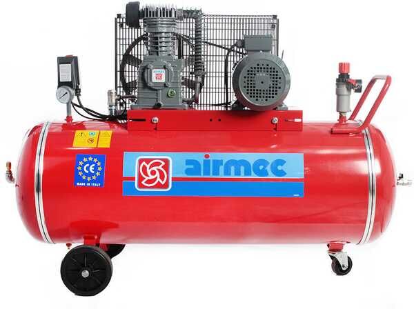 Airmec CR 204 K18+C TP - Compresseur d'air à courroie - Moteur électrique triphasé - cuve 200 L