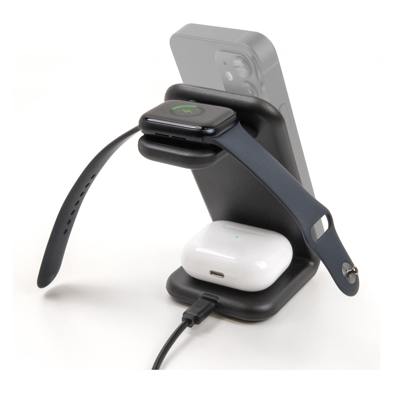 Delock Wireless Charger 3 in 1 mit 2 Ladespulen 5 W / 5 W / (15 W) (66941)