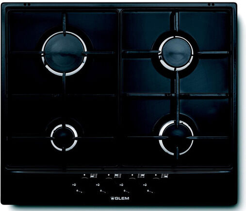 Glem Gas GT64BK piano cottura Nero Da incasso 60 cm 4 Fornello(i)