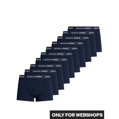 Boxershorts JACK & JONES "JACFLOWER Microfiber mit Logobund, Blumenprint und Stretchkomfort", Herren, Gr. S, 10 Stk., navy blazer detail:navy blazer, navy blazer, navy blazer, navy blazer, navy blazer, navy blazer, navy b, Jersey, Obermaterial: 95%...