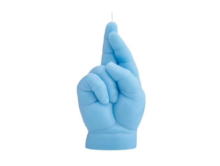 Baby Crossed Fingers Blau