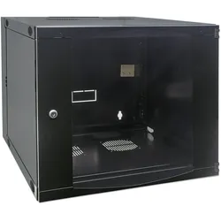 Intellinet 19" Wandverteiler mit Schwenkrahmen (6 HE, 19 Zoll Rack), Serverschrank, Schwarz