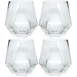 Intirilife Trinkglas Set 240 ml Spülmaschinengeeignet, Trinkgläser, Transparent