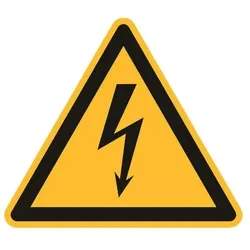 Marahrens Sicherheitskennzeichen »Warnung vor elektrischer Spannung [W012]« 20 x 20 cm gelb, 20x20 cm