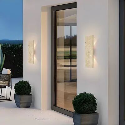 Multisell Products Hub LED Wall Lamp Bedroom, Wall Lamps Strip Natural Stone Wall Lights For Outdoor Exterior Lighting Fixtures 42cm