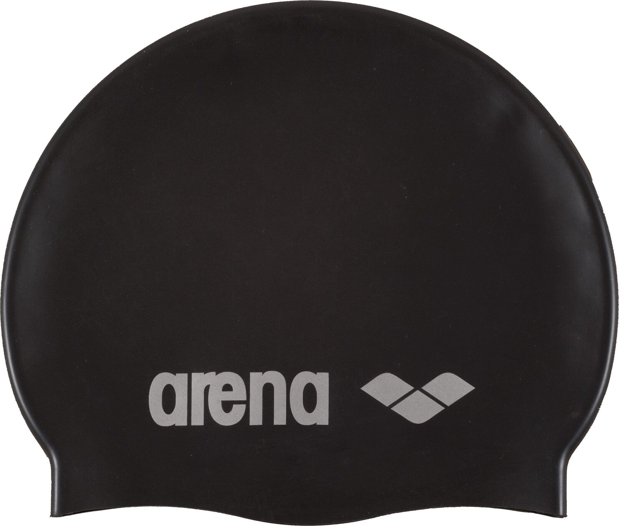 Badekappe ARENA "Classic Silicone", schwarz (schwarz, silber), Silikon, Logo, Badekappen Badekappe, für Erwachsene, mit klassischer Form, in Logo-Optik schwarz, silber Einheitsgröße
