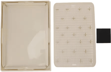 Inspire Picks Double Layer Cat Litter Mat With Anti Slip Base For Easy Cleanup khaki