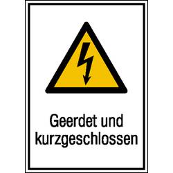 SAFETYMARKING Warn-Kombischild Achtung Kunststoff (B x H) 131 mm x 185 mm ISO 7010 1 St. 43.1244