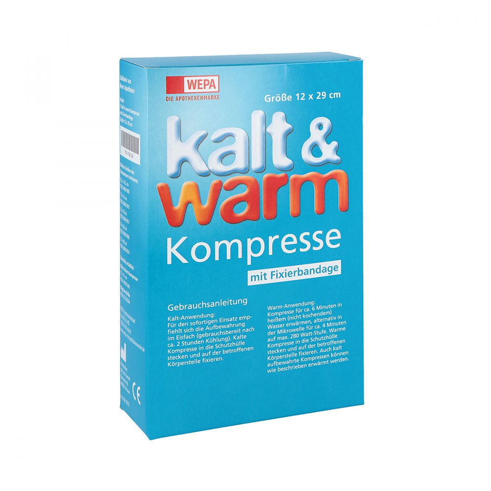 WEPA Apothekenbedarf GmbH & Co KG Kalt-warm Kompresse 12x29cm mit Fixierband 01821242