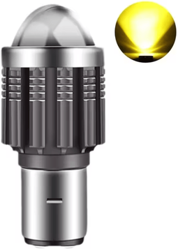 Inspire Curations BA20D LED Motorcycle Headlight Bulb Hi Lo Beam Bright White Upgrade For Motorbikes white Yellow