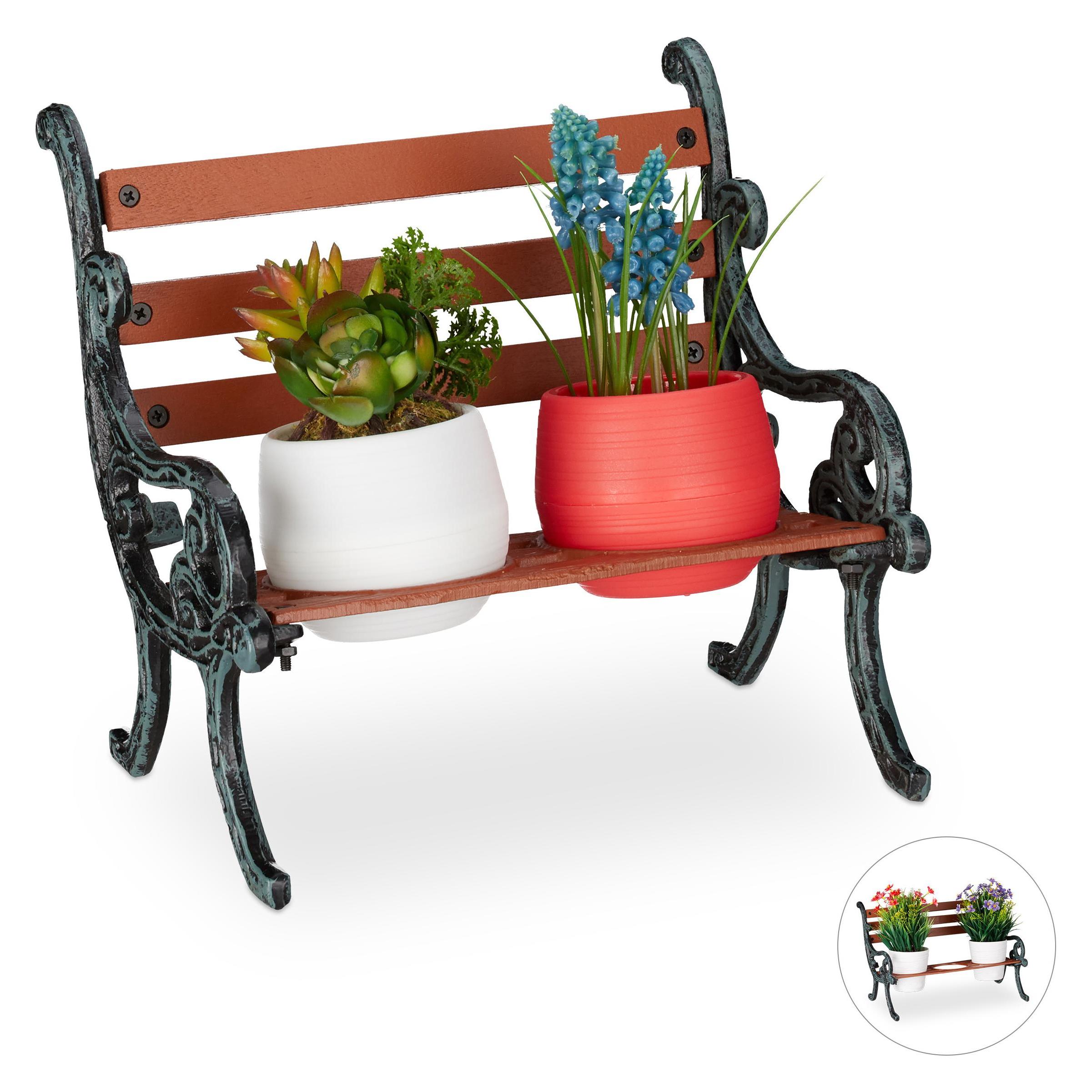 Relaxdays Mini-Blumenbank (4052025930080)
