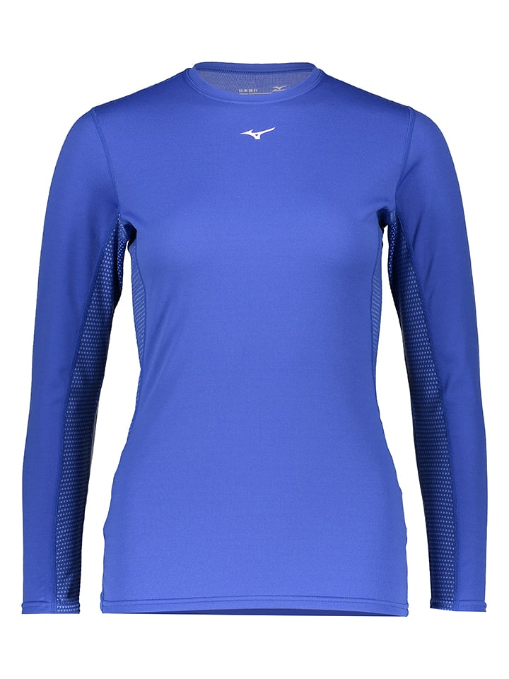Mizuno Funktionsunterhemd "Mid Weight Crew" in Blau - XL