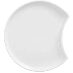 12 Teller Porzellan Halbmond Ø 12 cm · 1,2 cm weiss `Ano`